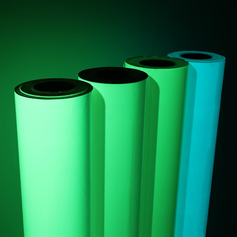 Film réfléchissant photoluminescent imprimé à l'éco-solvant numérique Lianxing, autocollant de signalisation de sortie phosphorescent en vinyle.