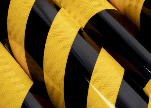 Printable untearable hazard reflective material